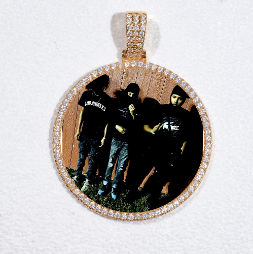 MEDIUM 3D CIRCLE CUSTOM PICTURE PENDANT