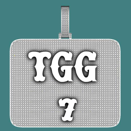CUSTOM LETTER NECKLACE 3D BIG SQUARE