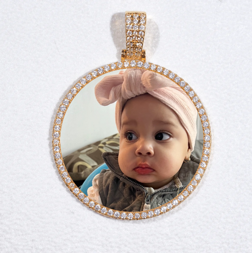 MEDIUM 3D CIRCLE CUSTOM PICTURE PENDANT