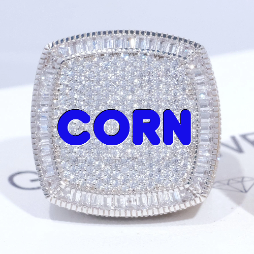 CUSTOM LETTER 3D ICED RING