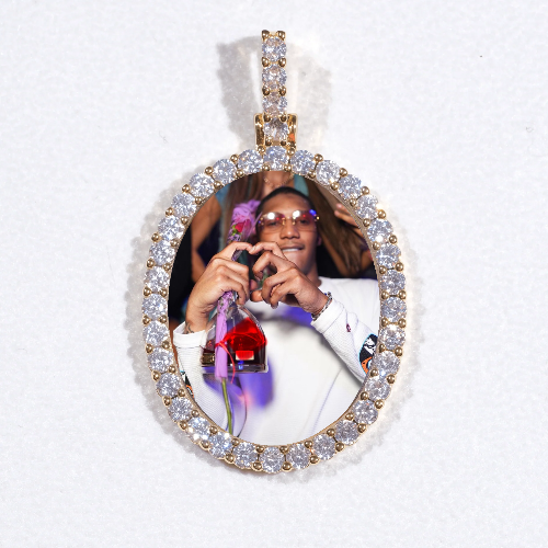 3D Oval Custom Picture Pendant