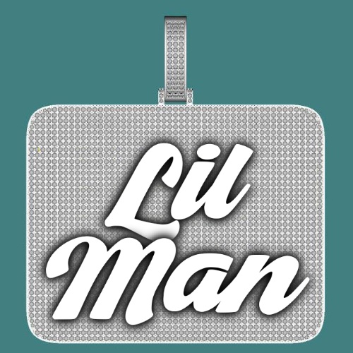 CUSTOM LETTER NECKLACE 3D BIG SQUARE