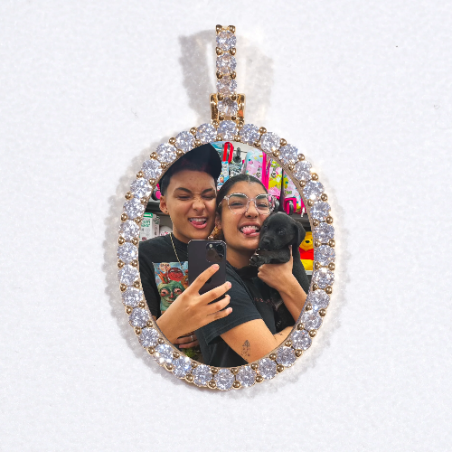 3D Oval Custom Picture Pendant