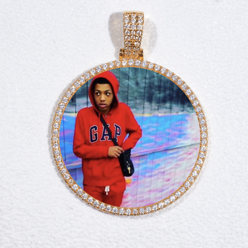 MEDIUM 3D CIRCLE CUSTOM PICTURE PENDANT