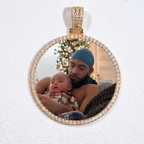 MEDIUM 3D CIRCLE CUSTOM PICTURE PENDANT