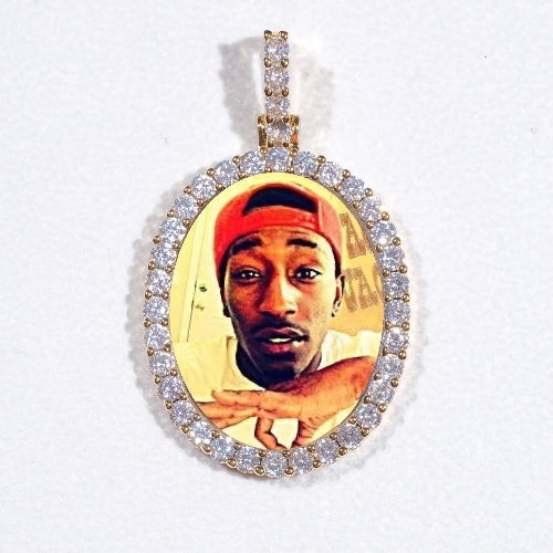 3D Oval Custom Picture Pendant