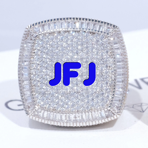 CUSTOM LETTER 3D ICED RING