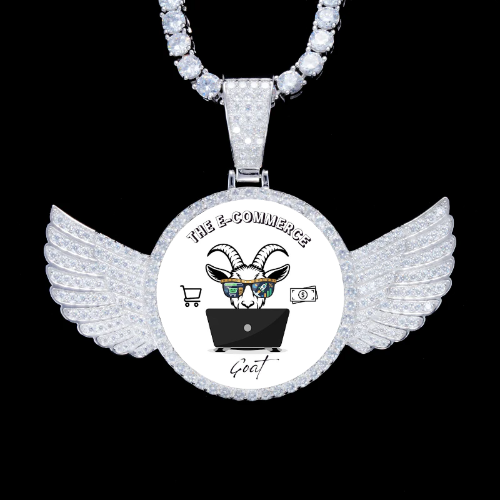 925S & VVS Moissanite 3D Wing Custom Picture Pendant
