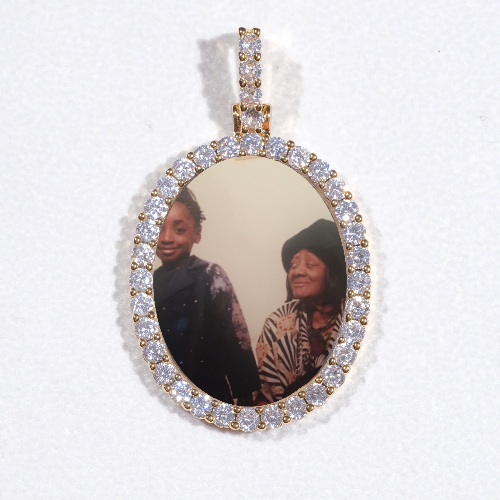3D Oval Custom Picture Pendant