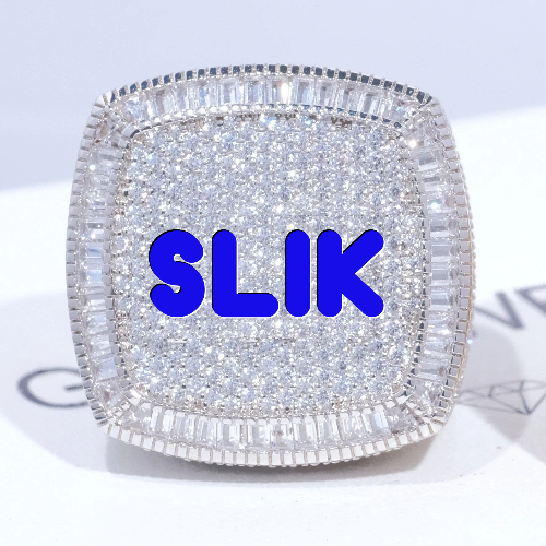 CUSTOM LETTER 3D ICED RING
