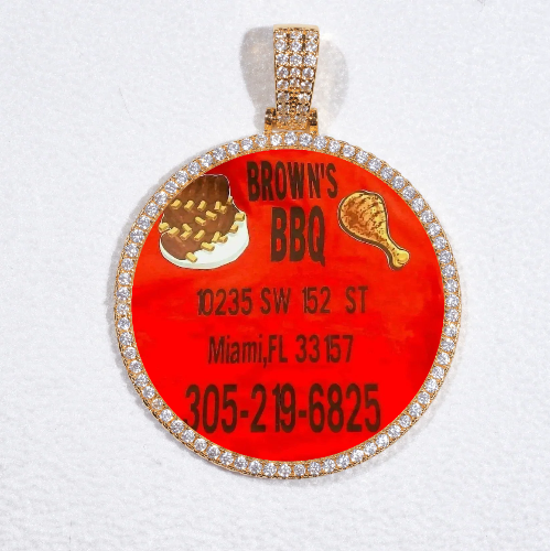 MEDIUM 3D CIRCLE CUSTOM PICTURE PENDANT