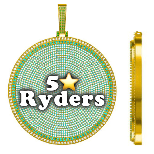 CUSTOM LETTER NECKLACE 3D BIG DISC