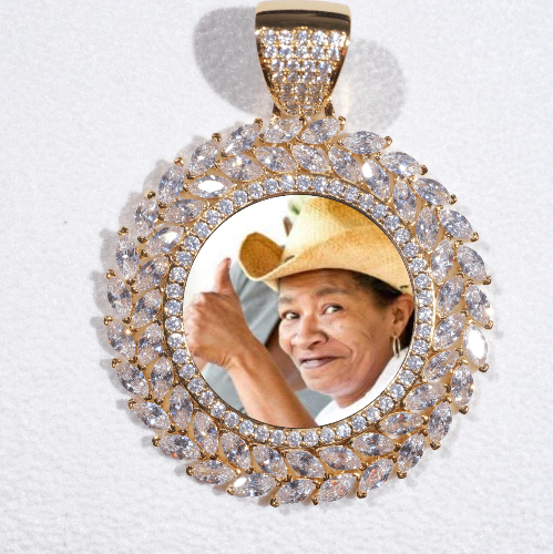 Large 3D Wheat Ear Custom Picture Pendant