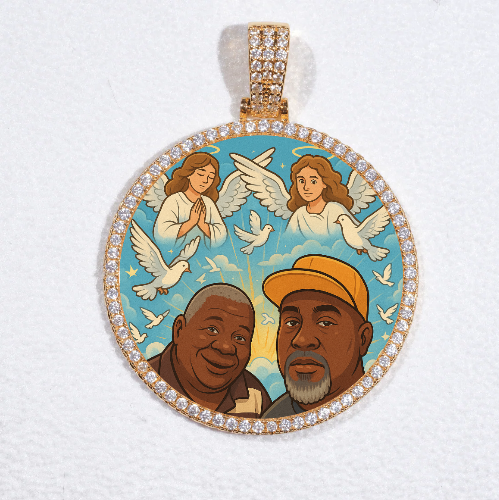 MEDIUM 3D CIRCLE CUSTOM PICTURE PENDANT