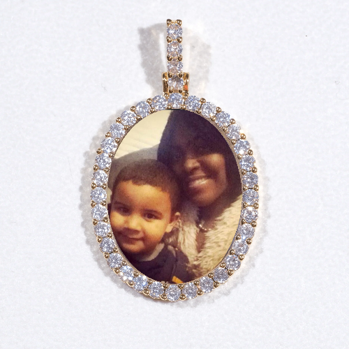 3D Oval Custom Picture Pendant