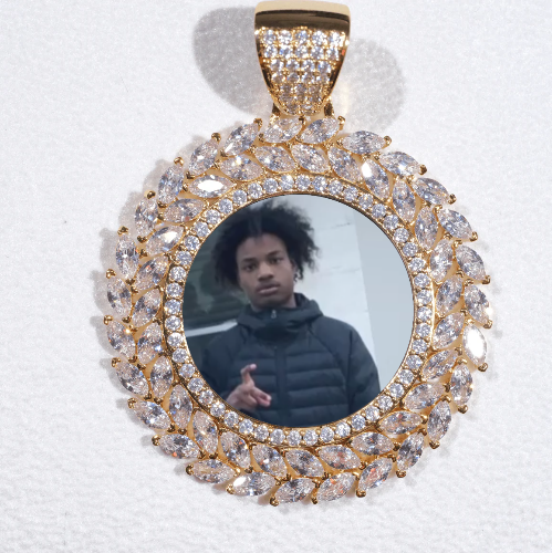 Large 3D Wheat Ear Custom Picture Pendant