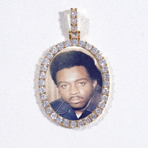 3D Oval Custom Picture Pendant