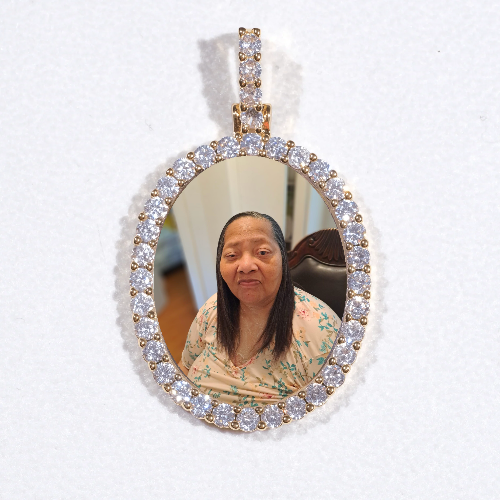 3D Oval Custom Picture Pendant