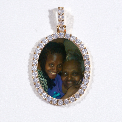 3D Oval Custom Picture Pendant