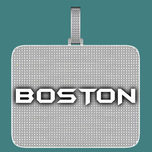 CUSTOM LETTER NECKLACE 3D BIG SQUARE