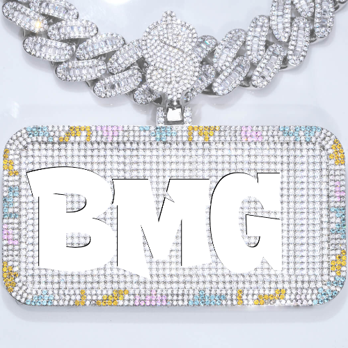CUSTOM LETTER NECKLACE 3D COLORFUL SQUARE