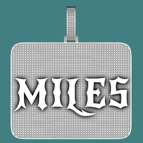 CUSTOM LETTER NECKLACE 3D BIG SQUARE