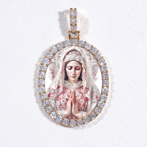 3D Oval Custom Picture Pendant