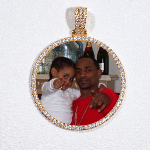 MEDIUM 3D CIRCLE CUSTOM PICTURE PENDANT