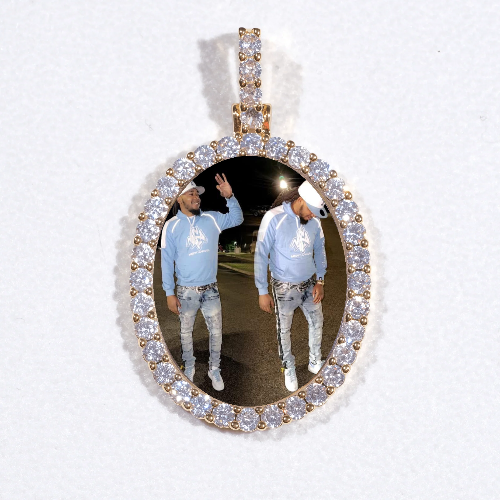 3D Oval Custom Picture Pendant