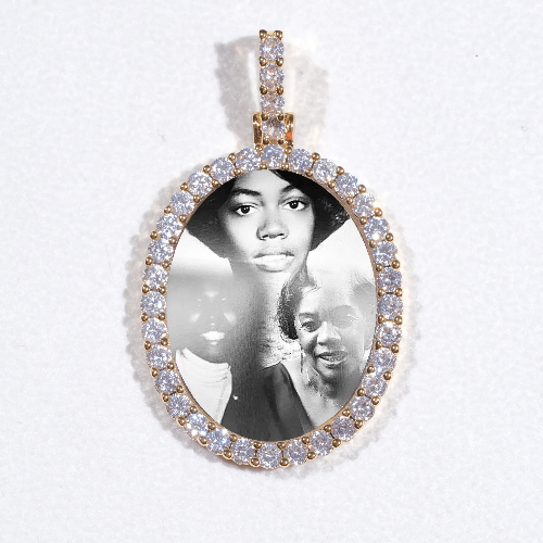 3D Oval Custom Picture Pendant