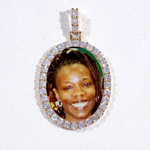 3D Oval Custom Picture Pendant