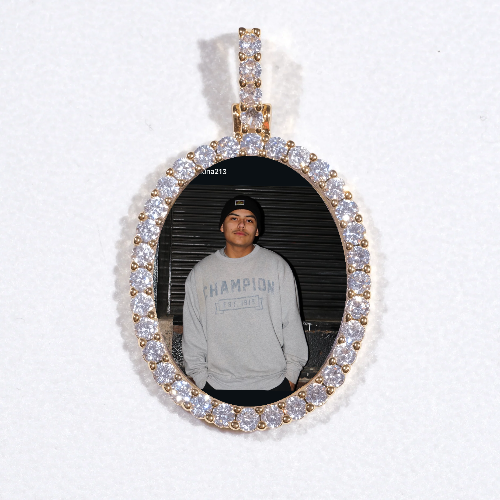 3D Oval Custom Picture Pendant