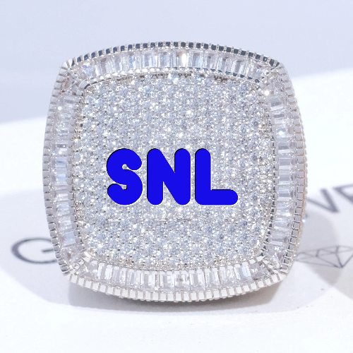 CUSTOM LETTER 3D ICED RING