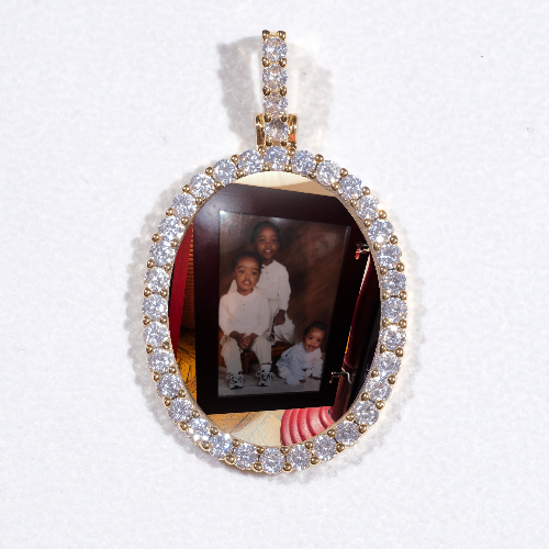 3D Oval Custom Picture Pendant