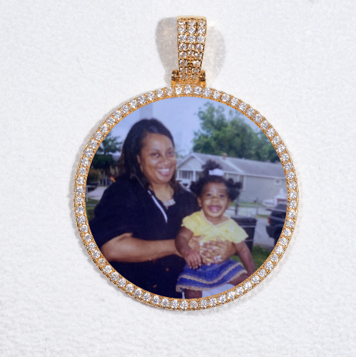 MEDIUM 3D CIRCLE CUSTOM PICTURE PENDANT