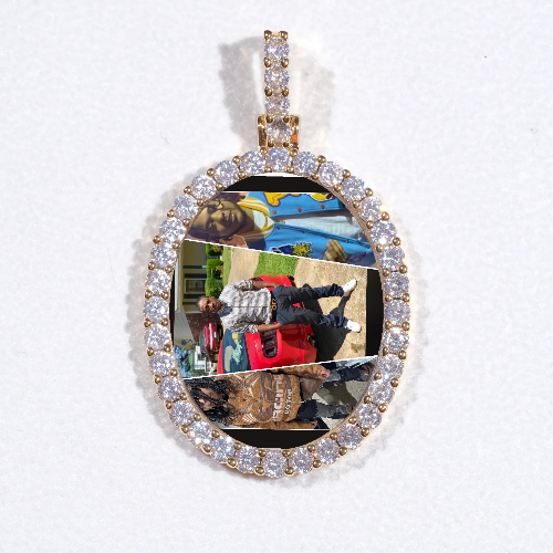 3D Oval Custom Picture Pendant