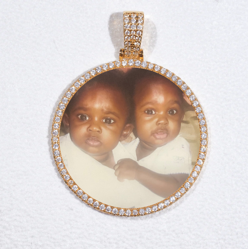 MEDIUM 3D CIRCLE CUSTOM PICTURE PENDANT