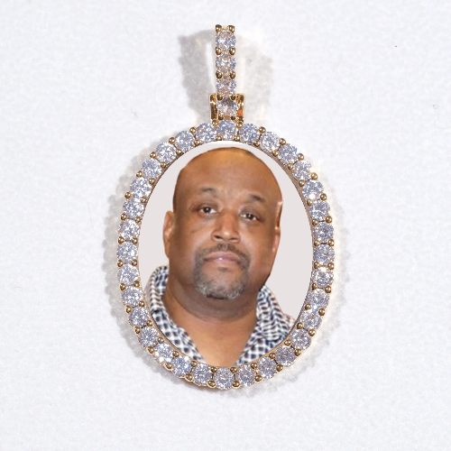 3D Oval Custom Picture Pendant