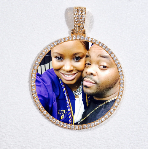 MEDIUM 3D CIRCLE CUSTOM PICTURE PENDANT