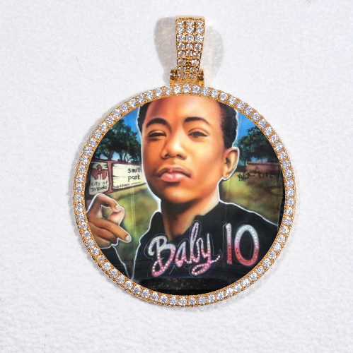 MEDIUM 3D CIRCLE CUSTOM PICTURE PENDANT
