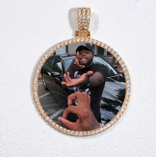 MEDIUM 3D CIRCLE CUSTOM PICTURE PENDANT