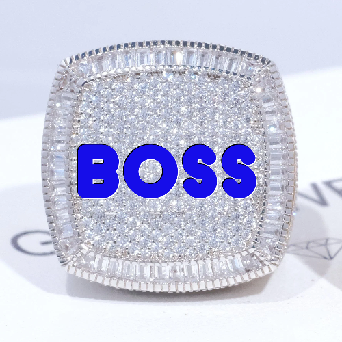 CUSTOM LETTER 3D ICED RING
