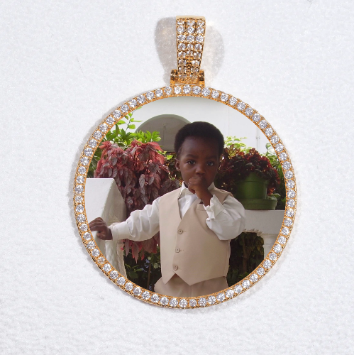 MEDIUM 3D CIRCLE CUSTOM PICTURE PENDANT