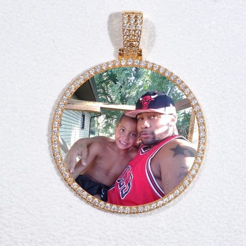 MEDIUM 3D CIRCLE CUSTOM PICTURE PENDANT