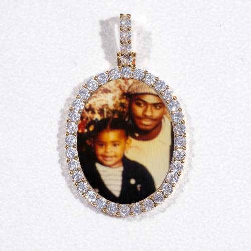 3D Oval Custom Picture Pendant