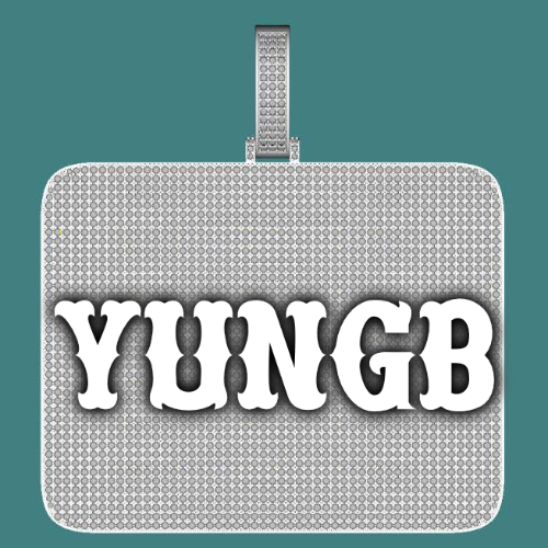 CUSTOM LETTER NECKLACE 3D BIG SQUARE