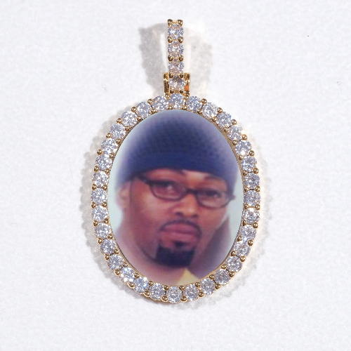 3D Oval Custom Picture Pendant