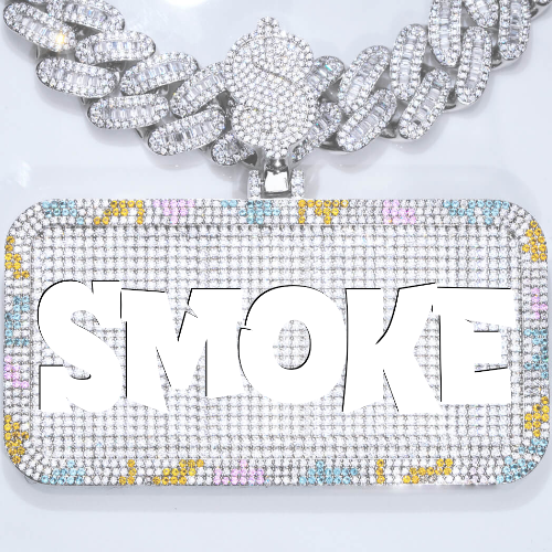 CUSTOM LETTER NECKLACE 3D COLORFUL SQUARE