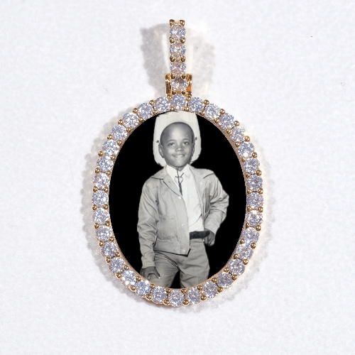 3D Oval Custom Picture Pendant