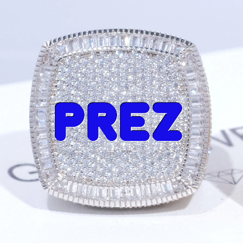 CUSTOM LETTER 3D ICED RING